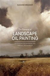Book cover of The Elements of Landscape Oil Painting by Suzanne Brooker
