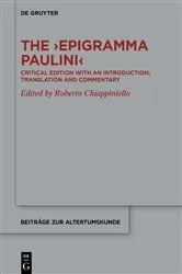 Book cover of The ›Epigramma Paulini‹ by Roberto Chiappiniello