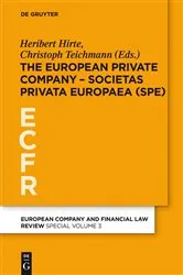 Book cover of The European Private Company - Societas Privata Europaea (SPE) by Unknown