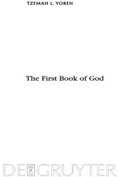 Book cover of The First Book of God by Tzemah L. Yoreh