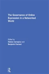 Book cover of The Governance of Online Expression in a Networked World by Helena Carrapico