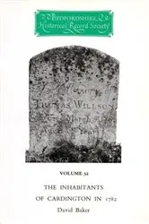 Book cover of The Inhabitants of Cardington in 1782 by David Baker
