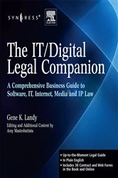 Book cover of The IT / Digital Legal Companion by Gene K. Landy