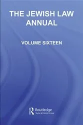 Book cover of The Jewish Law Annual Volume 16 by Berachyahu Lifshitz