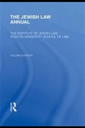 Book cover of The Jewish Law Annual Volume 18 by Unknown