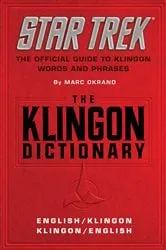 Book cover of The Klingon Dictionary by Marc Okrand