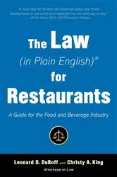 Book cover of The Law (in Plain English) for Restaurants by Leonard D. DuBoff