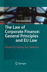 Book cover of The Law of Corporate Finance: General Principles and EU Law by Petri Mäntysaari