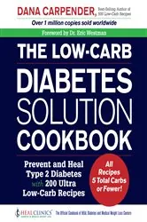 Book cover of The Low-Carb Diabetes Solution Cookbook by Dana Carpender