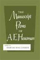Book cover of The Manuscript Poems of A.E. Housman by Unknown
