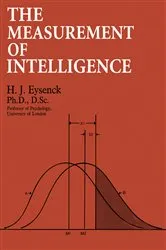 Book cover of The Measurement of Intelligence by Hans J. Eysenck