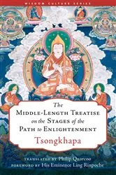 Book cover of The Middle-Length Treatise on the Stages of the Path to Enlightenment by Tsongkhapa