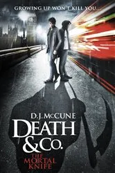Book cover of The Mortal Knife by D. J. McCune