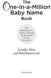 Book cover of The One-in-a-Million Baby Name Book by Jennifer Moss