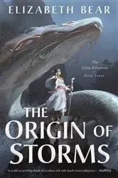 Book cover of The Origin of Storms by Elizabeth Bear