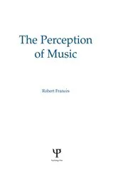 Book cover of The Perception of Music by Robert Frances
