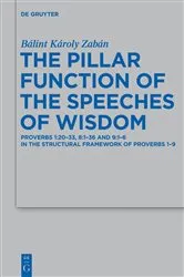 Book cover of The Pillar Function of the Speeches of Wisdom by Bálint Károly Zabán