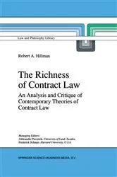 Book cover of The Richness of Contract Law by R.A. Hillman