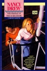 Book cover of The Riddle in the Rare Book by Carolyn Keene