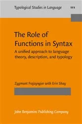 Book cover of The Role of Functions in Syntax by Zygmunt Frajzyngier