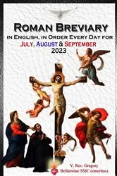 Book cover of The Roman Breviary in English, in Order, Every Day for July, August, September 2023 by V. Rev. Gregory Bellarmine SSJC+