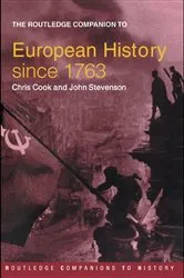 Book cover of The Routledge Companion to Modern European History since 1763 by Chris Cook
