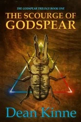Book cover of The Scourge of Godspear by Dean Kinne