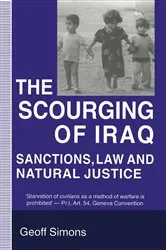 Book cover of The Scourging of Iraq by Geoff Simons