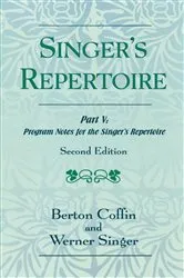 Book cover of The Singer's Repertoire, Part V (2nd ed.) by Berton Coffin