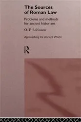 Book cover of The Sources of Roman Law by O. F. Robinson