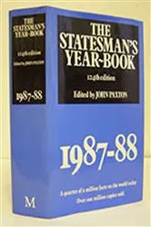 Book cover of The Statesman's Year-Book 1987-88 by J. Paxton