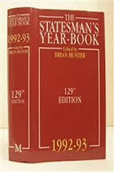 Book cover of The Statesman's Year Book: 1992-93 by B. Hunter