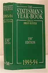 Book cover of The Statesman's Year-Book 1993-94 (130th ed.) by B. Hunter