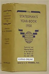 Book cover of The Statesman's Year-Book (95th ed.) by S. Steinberg