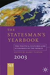 Book cover of The Statesman's Yearbook 2003 by Barry Turner