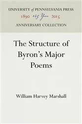 Book cover of The Structure of Byron's Major Poems by William Harvey Marshall