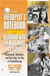 Book cover of The Therapist's Notebook for Lesbian, Gay, and Bisexual Clients by Joy S. Whitman