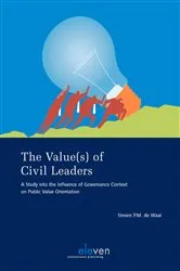 Book cover of The Value(s) of Civil Leaders by Steven P.M. de Waal