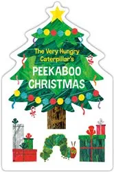 Book cover of The Very Hungry Caterpillar's Peekaboo Christmas by Eric Carle