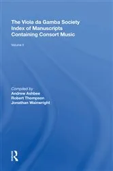 Book cover of The Viola da Gamba Society Index of Manuscripts Containing Consort Music by Robert Thompson