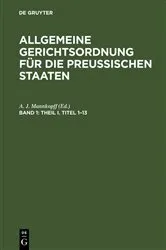 Book cover of Theil I. Titel 1–13 by A. J. Mannkopff