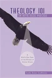 Book cover of Theology 101 in Bite-Size Pieces by Judy Azar LeBlanc