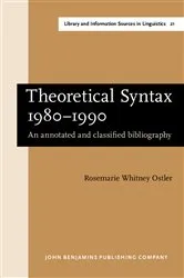 Book cover of Theoretical Syntax 1980–1990 by Rosemarie Whitney Ostler