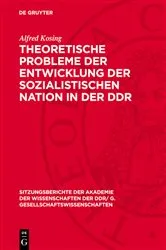 Book cover of Theoretische Probleme der Entwicklung der sozialistischen Nation in der DDR by Alfred Kosing