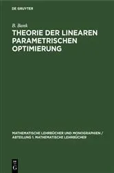 Book cover of Theorie der linearen parametrischen Optimierung by F. Nožička