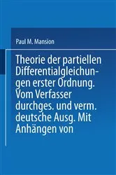 Book cover of Theorie der Partiellen Differentialgleichungen erster Ordnung by M. Paul Mansion
