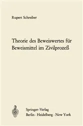 Book cover of Theorie des Beweiswertes für Beweismittel im Zivilprozeß by Unknown
