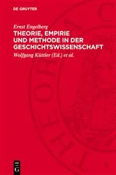 Book cover of Theorie, Empirie und Methode in der Geschichtswissenschaft by Ernst Engelberg