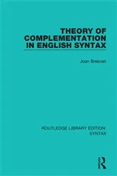 Book cover of Theory of Complementation in English Syntax by Joan Bresnan
