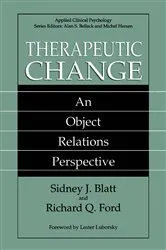 Book cover of Therapeutic Change by Sidney J. Blatt